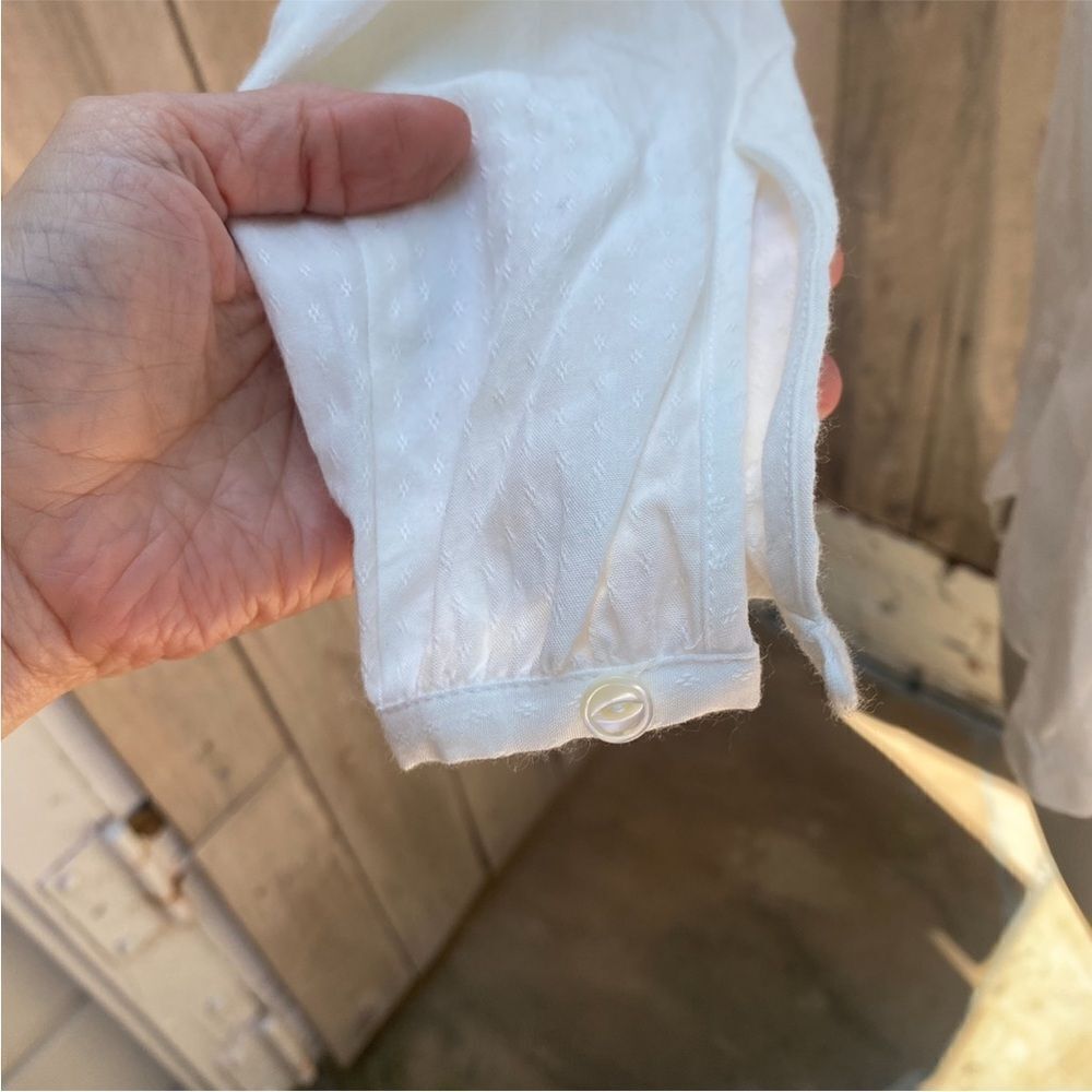 Ayr Button Down Blouse In White Xs - image 7